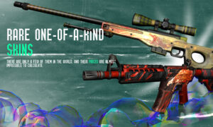 Rare CS:GO skins in a single copy