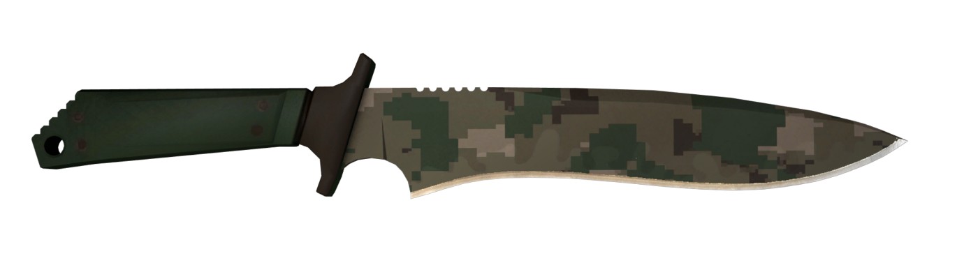 Классический нож (Classic Knife) Пиксельный камуфляж «Лес»