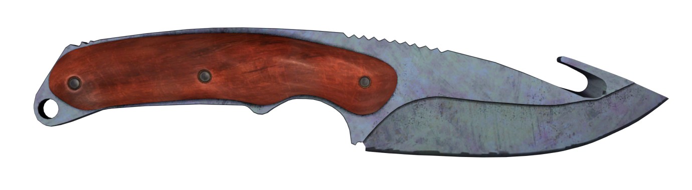 нож с лезвием крюком (Gut Knife) Вороненая сталь