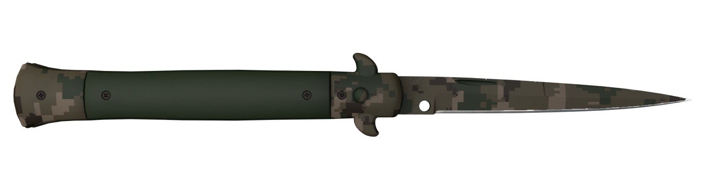нож Стилет (Stiletto Knife) Пиксельный камуфляж «Лес»