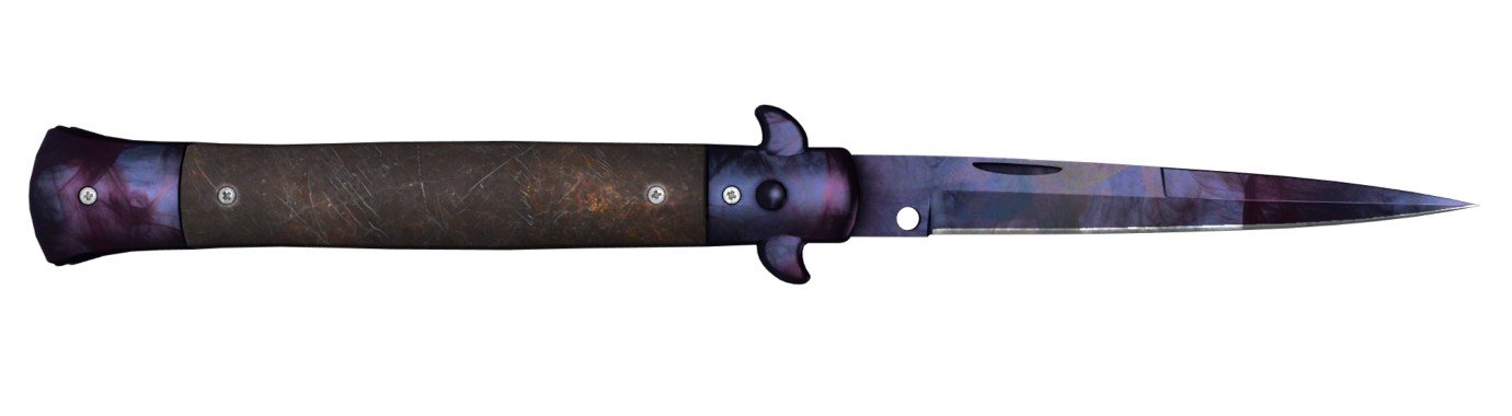 нож Стилет (Stiletto Knife) Волны Черная Жемчужина