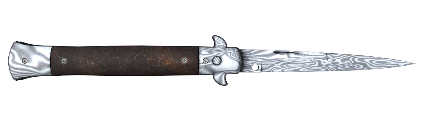 нож Стилет (Stiletto Knife) Дамасская сталь