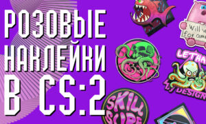 Розовые наклейки в CS 2