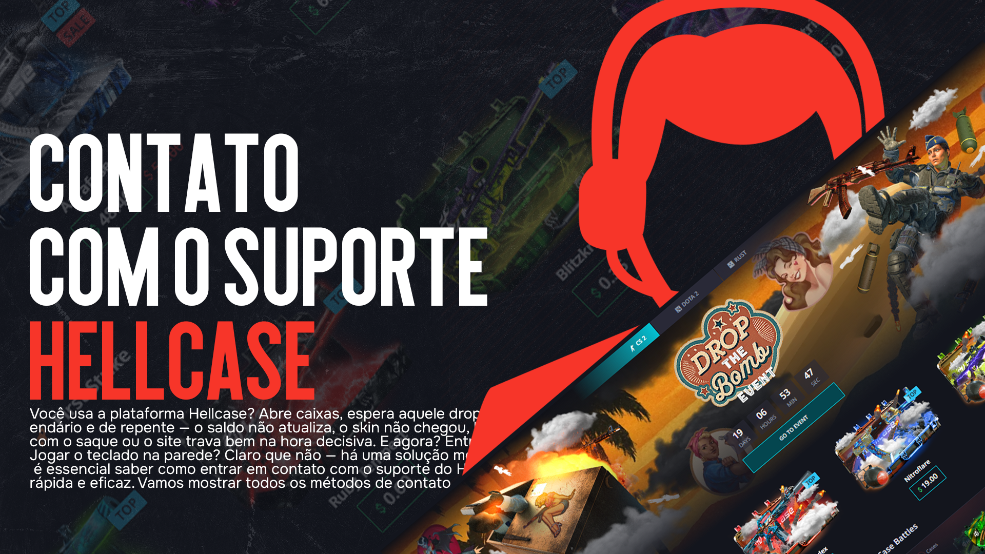 Como entrar em contato com o suporte do Hellcase?