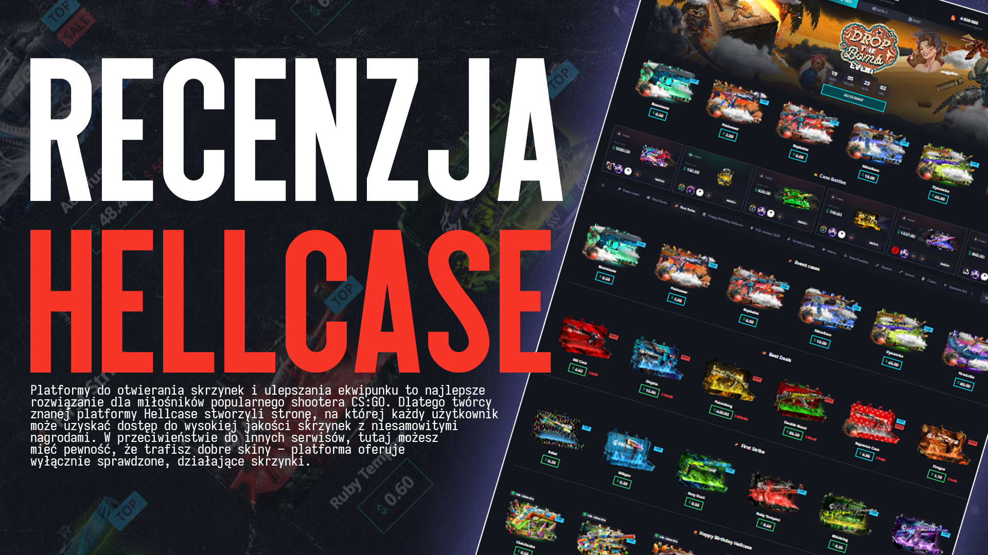 Recenzja Hellcase: czy warto go używać do otwierania skrzynek CS2?