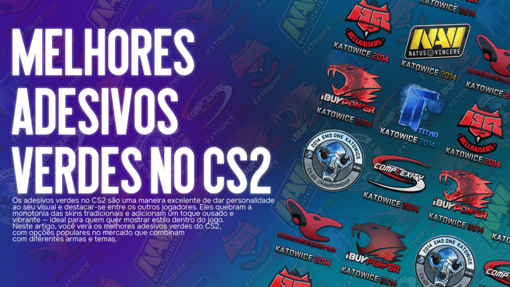 Adesivos verdes no CS2 (CS:GO) – adesivos verdes bonitos
