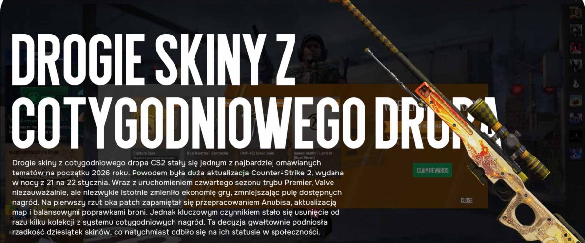 Drogie skiny z cotygodniowego dropa CS2: główne zmiany 2026 roku