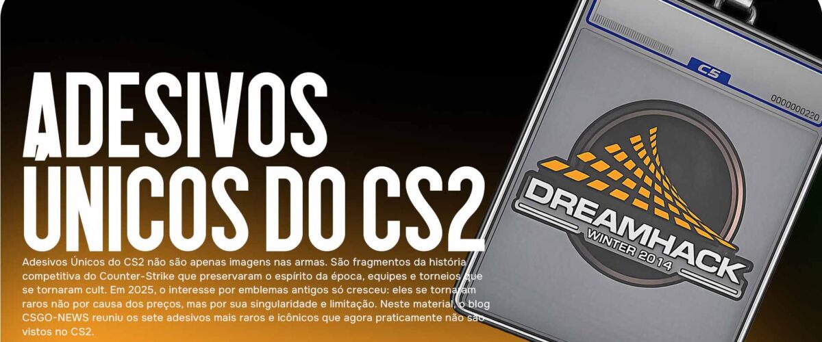 Adesivos Únicos do CS2: 7 Emblemas Raros de Equipes de Torneio Que Você Dificilmente Verá