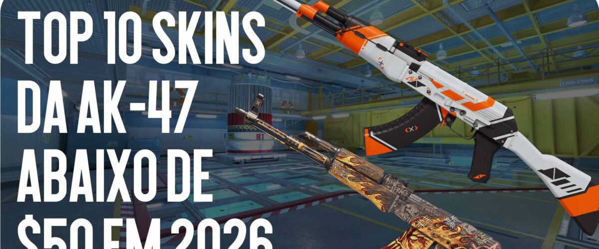Top 10 Skins de AK-47 até $50 em 2026