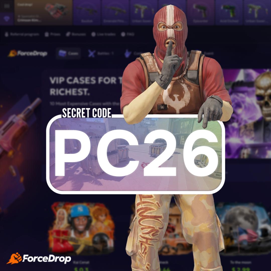 Wyciek kodu promocyjnego PC26 dla ForceDrop: instrukcja krok po kroku, szczegóły bonusu +40% do depozytu, sekrety na drogie skiny CS2 i prawdziwe opinie graczy o działaniu złotego kodu. Nie przegap szansy na aktywację opłacalnego kodu promocyjnego!