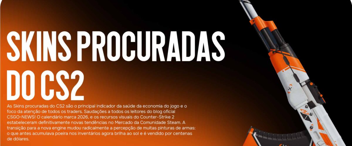 Skins procuradas do CS2: análise detalhada do mercado em 2026