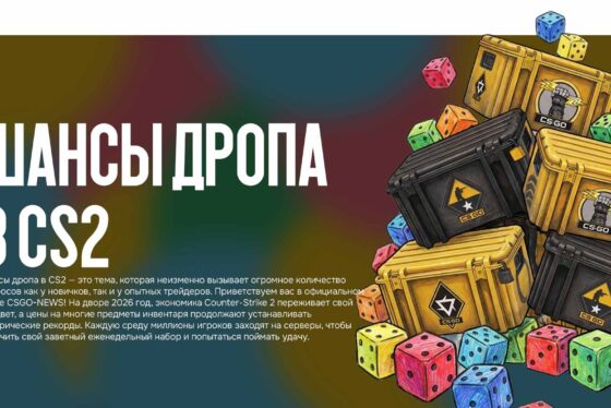 Шансы дропа в CS2: детальный гайд по выпадению кейсов и скинов в 2026 году