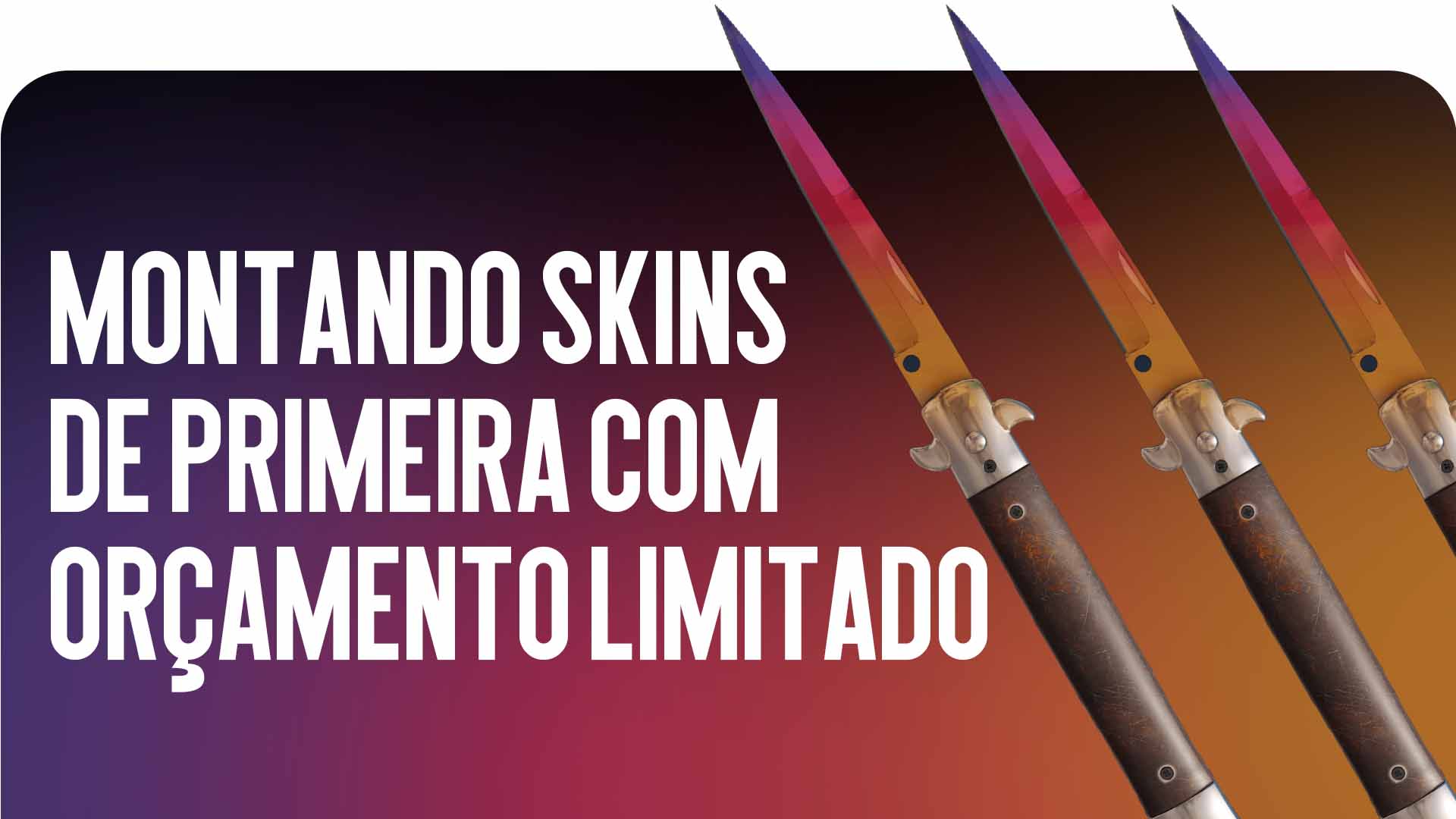 Quer montar um setup maneiro sem gastar muito? Um Inventário ideal no CS2 por até $50 é realidade. Leia a seleção das melhores skins do blog CSGO-NEWS!