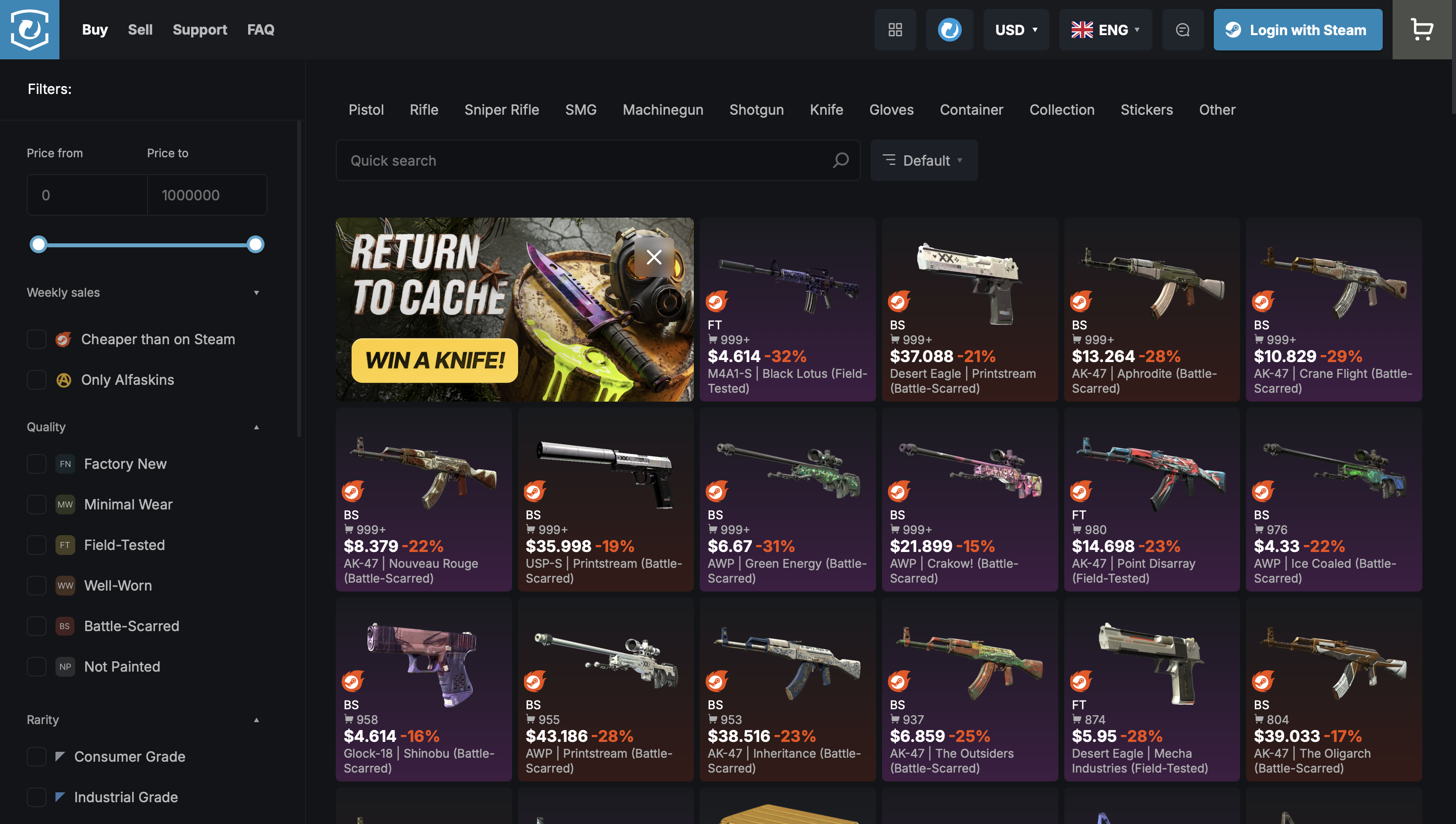 Procurando onde vender skins de CS2 de forma lucrativa por dinheiro real? Análise detalhada das plataformas: CSGO Market, CS.MONEY, Lis-Skins e por que o Avan Market é a melhor escolha.