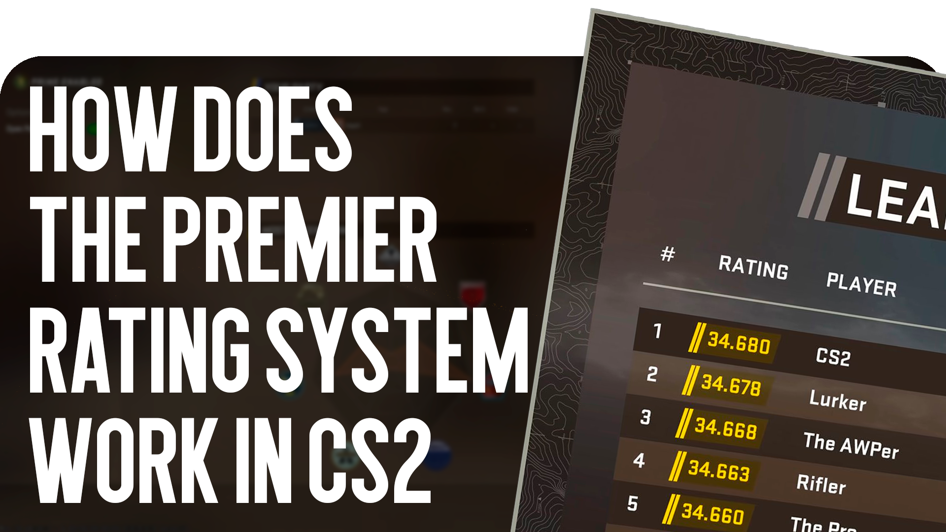How to Get Your First Premier Rating